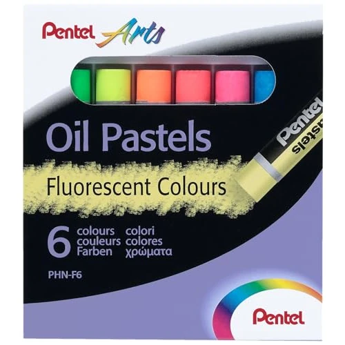 Limited-time offer: Pentel Fluorescent Oil Pastels Set of 6 Assorted Colours, PHN-F6 from 5.99 £ to 5.99 £ (save 0.00%)
