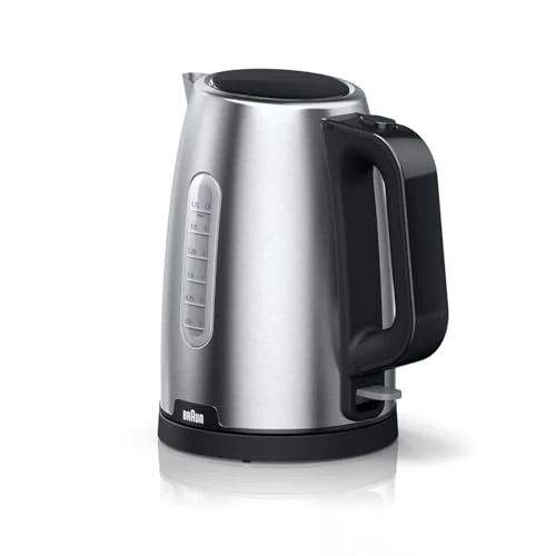 Oferta limitada: Braun PurShine Hervidor Eléctrico, Base Giratoria 360°, Indicador de Nivel de Agua, Almacenamiento para el Cable, Función de Apagado Automático, Capacidad de 1,7L, WK1500BK, 2200W, Negro de 47.90 € a 28.13 € (ahorro 41%)