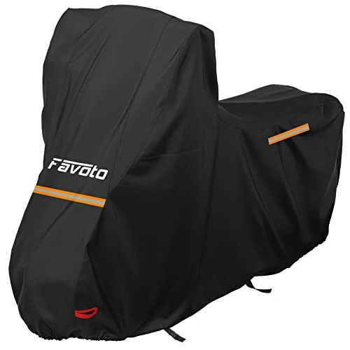 Offerta a tempo: Favoto Telo Coprimoto 210D per Moto con Parabrezza Alto Resistente a Acqua Polvere Pioggia Vento Copertura Antifurto per Moto Motorino Motocicletta 245x105x160cm - 15% da 24.67 € a 21.00 €
