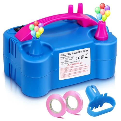 Elektryczna pompka do balonów, pompka do balonów, z 2 trybami nadmuchiwania, na urodziny, zakończenie szkoły i wesele