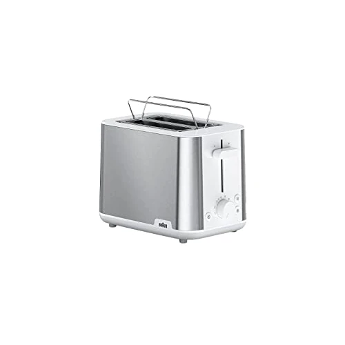 Limited offer: Braun PurShine Toaster with 2 Slots, 8 Toast Levels, Overheating and Defrosting Function, Tray, HT1510WH, 900 W, White from 47.90 USD to 24.25 USD (save 49%)