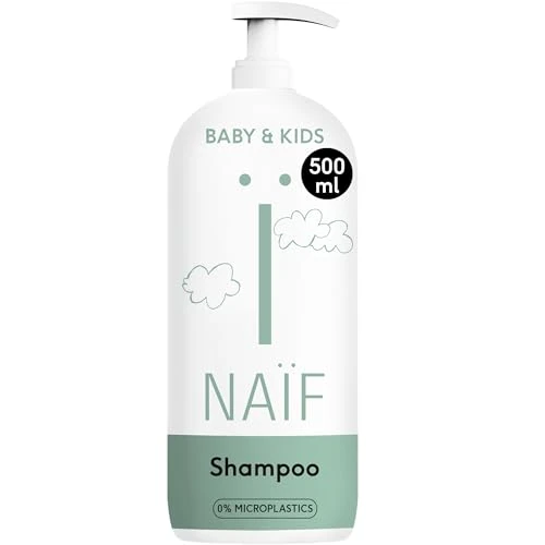 Offre limitée : Naïf Shampoing Soin Bébé & Enfant – Aux ingrédients naturels, vegan, sans SLES, sans microplastiques, silicones et parabènes – 500 ml de 15.92 € à 15.92 € (0.00% de remise)