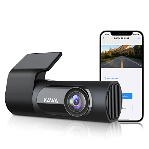 Dashcam Auto, KAWA 2K 1440P Voll QHD Dashcam - 360 Grad draaibaar chassis met ingebouwd WLAN, noodopname en G-sensor, 145° breedwiel, WDR met super-nachtsicht, APP-besturing, loop-opname