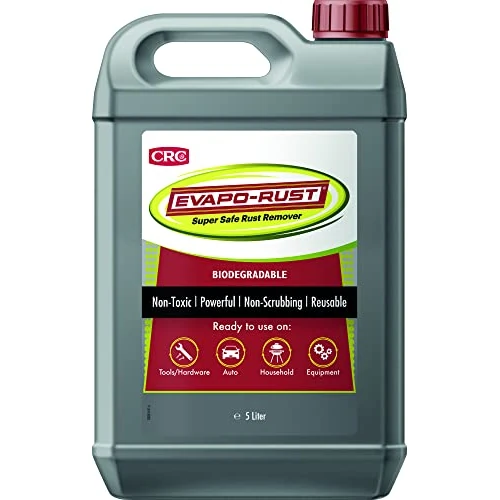 Offerta a tempo: EVAPO-RUST® - 5 Lt. - Distaccante selettivo della ruggine a base acqua per ferro, acciaio, ghisa e cromature – Rimuove anche finiture quali bluing, parkerizzazioni, fosfato di zinco e bruniture - 22% da 53.99 € a 42.00 €