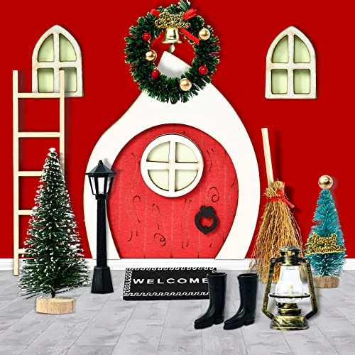 Zeitlich begrenztes Angebot: Wichtel Zubehör Weihnachten, 12 PCS Wichteltür Zubehör, Miniatur Wichtel Zubehör, Nachts Leuchtende Wichteltür Set, Weihnachtswichtel Zubehör mit Geschenkbox, Wichteltür für Kinder von 7.99 € auf 7.99 € (0.00% Rabatt)