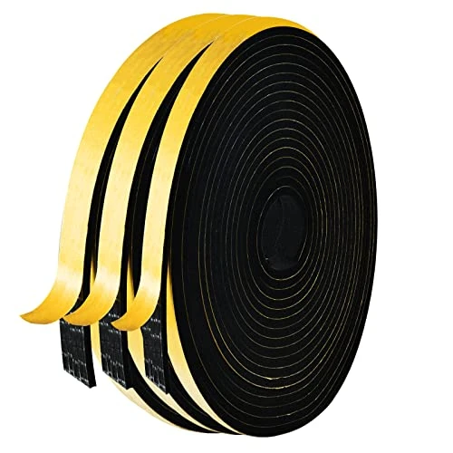 Limited-time offer: AiQInu Draught Excluder 3 Rolls 12mm (W) x 3mm (T) x 5 M(L) Foam Adhesive High Density Adhesive for Anti Cold, Insulation, Noise and Collision from 8.92 GBP to 8.92 GBP (save 0%)