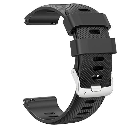 Zeitlich begrenztes Angebot: ANBEST 22mm Armband für Garmin Vivoactive 4/Forerunner 255/265/Venu 2, 22mm Silikon Quick Release Armband Kompatibel mit Gear S3/Huawei Watch GT Ersatzarmband, Schwarz von 11.99 € auf 10.19 € (15% Rabatt)
