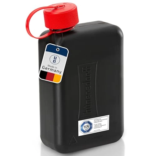 Tijdelijke aanbieding: Hünersdorff Jerrycan voor brandstof, standaard 2 liter, reservefjerrycan voor kleine auto's en hybride voertuigen, HD-PE, made in Germany, TÜV-geteste productie, zwart van 12.38 EUR naar 12.38 EUR (korting 0%)