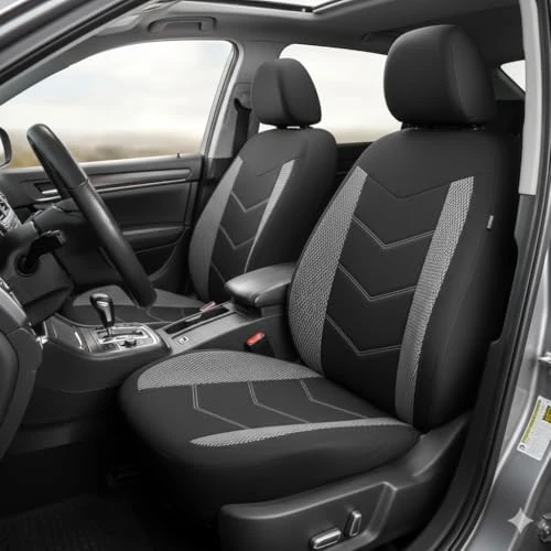 Oferta limitada: TOYOUN Fundas Asientos Coche Universal Delanteros de Poliéster Fundas Asientos Delanteros Coche para Conductor y Copiloto de Cerdito de Accesorios Automóvil 2 Plazas,Gris de 33.99 € a 33.99 € (ahorro 0.00%)
