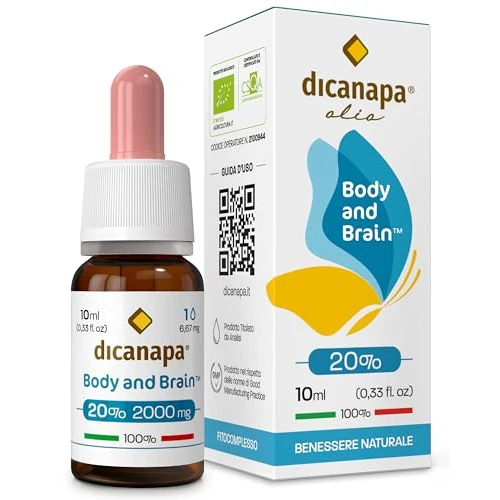 Offerta a tempo: dicanapa Olio 20% Made in Italy – 2000 mg 10 ml - Prodotto da Agricoltura Biologica Certificata 100% Naturale e Vegetale Senza Glutine - 24% da 25.00 € a 19.00 €