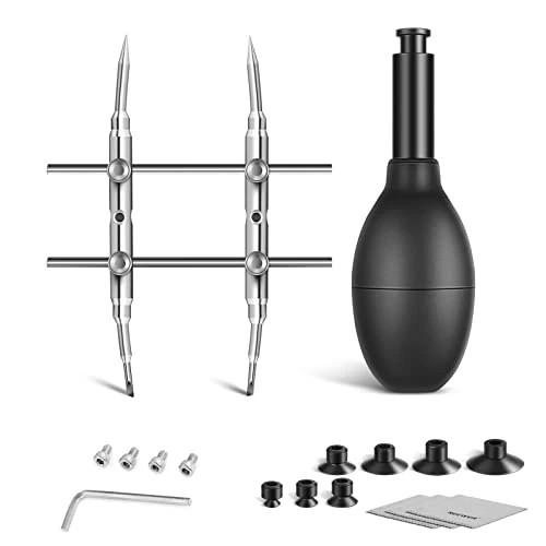 Oferta limitowana: NEEWER Zestaw przyssawek i kluczy płaskich, przyssawka IC z 7 wymiennymi przyssawkami i zakrzywionymi końcówkami, klucz do obiektywu aparatu, narzędzie ze stali nierdzewnej do naprawy i czyszczenia z 209.97 zł na 209.97 zł (oszczędź 0.0