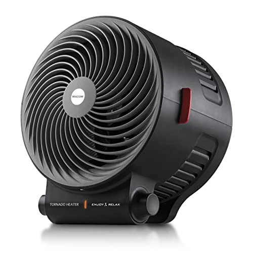 MACOM Enjoy & Relax 938 TORNADO HEATER Powerful fan radiator 2000 W, room thermostat, anti-roll safety device, heating time reduced to 35% thanks to Vortex fan