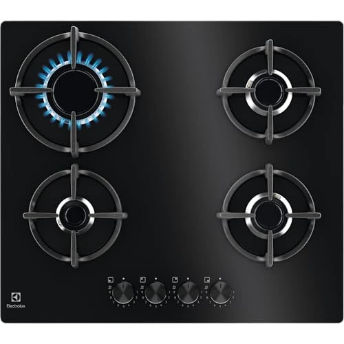 Hob 4 Gas Burners 60 cm Black Glass EGG64272K