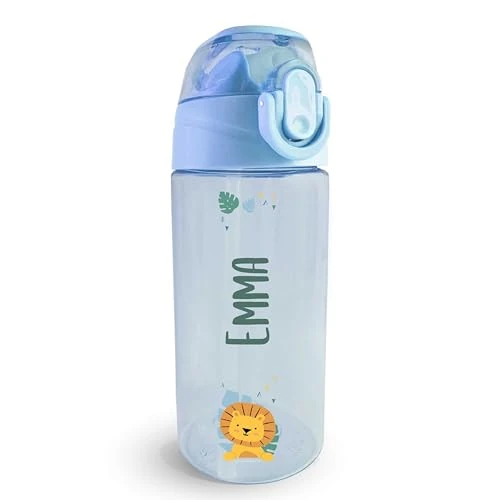 Offerta a tempo: Stellasticker - Borraccia Personalizzata per Bambini con nome e un’icona - Ideale fuori casa, in gita, a scuola. Senza BPA. Lavabile in lavastoviglie, spazzola inclusa. 450 ml. (Azzurro) - 0.00% da 22.95 € a 22.95 €