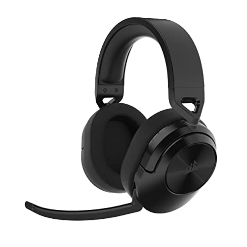 Corsair HS55 Wireless CORE Leichtes Gaming Headset - Omnidirektionales Mikrofon - Neodym-Treiber - Bis zu 50 ft Reichweite - iCUE-Kompatibel - PC, PS4, Nintendo Switch - Carbon