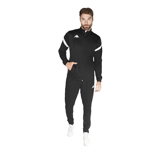 Kappa Dalcito Tuta da ginnastica, Nero / Bianco, XXL Unisex - Adulto
