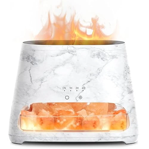 Tijdelijke aanbieding: SALKING 2-in-1 aromaverstuiver & Salt Range Pakistan lamp, vlammeffectverstuiver voor etherische oliën, verstuiver koele nevel luchtbevochtiger met 3 helderheidsstanden, 150 ml (marmer) van 36.17 EUR naar 36.17 EUR (korting 0%)