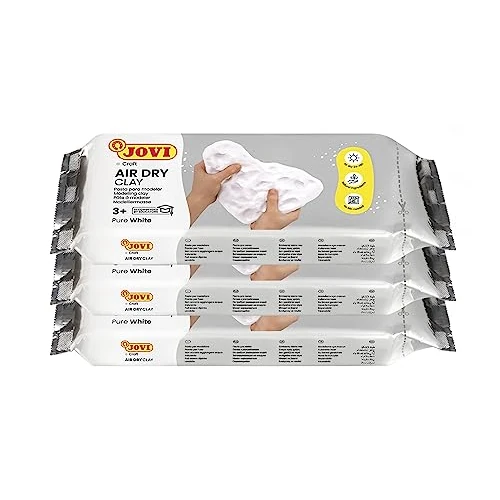 Limited-time offer: Jovi | Air Dry Modelling Clay Set | 3 x 500g Bars, White | No Oven Needed, Soft & Pliable, Non-Toxic, Gluten-Free | Arts, Crafts & School Projects from 7.75 £ to 7.31 £ (save 5.68%)