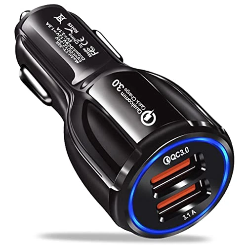 Oferta limitada: HORJOR Cargador Coche de Mechero 2 Puertos USB 3.0 Carga Rápida Compatible iPhone, Samsung Galaxy, Huawei, Xiaomi, Tablet de 9.79 € a 9.79 € (ahorro 0.0%)