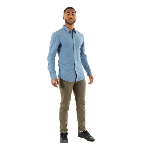 Offerta a tempo: Levi's Camicia da Uomo a Maniche Lunghe Battery Housemark Slim, Navy Peony., XXL - 55% da 64.90 € a 29.50 €