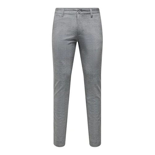 Offerta a tempo: Only & Sons ONSMARK Slim Fit Pantaloni Chino Grigio 34/32 - 52% da 49.99 € a 23.99 €