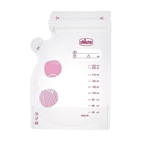 Limited offer: Chicco 30 Piece Milk Bags with Practical Spout, Anti-Leak Milk Storage Bag, 250 ml from 33.68 USD to 33.68 USD (save 0%)