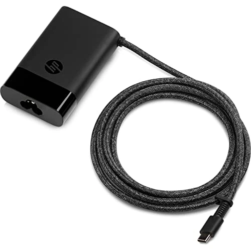 HP Cargador para Portátil USB-C de 65 W (Cable Resistente con Organizador) Color Negro