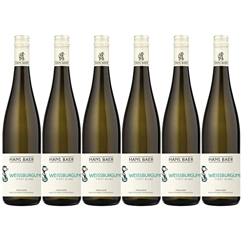 Offerta a tempo: Hans Baer - Pinot Bianco - Vino bianco secco - Rheinhessen, Germania (6 x 0,75L) - 33% da 45.14 € a 30.12 €