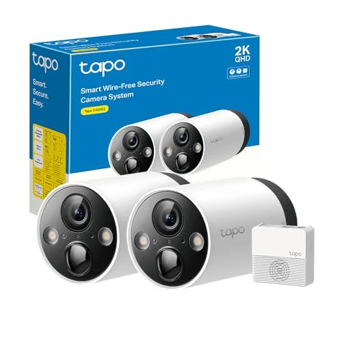 Limited offer: TP-Link Tapo C420S2 4MP Outdoor Smart Wire-Free Security Battery Camera System, Water & dust Proof, Compatible with Alexa & Google Home, 2K QHD, 180-Day Battery Life, 2 Way Audio, IP65, Night Vision from 165.90 EUR to 139.99 EUR (save 16%)