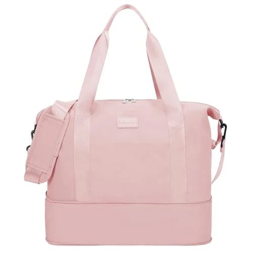 Limited offer: Hayayu Pink Unisex-Adults Travel Sports Bag 40 x 20 x 25 cm (folded), 40 x 36 x 20 cm (extended) Duffel Handbag for Ryanair, Easyjet, Aeroplane, Sports, Weekender, Waterproof, Expandable from 14.36 EUR to 14.36 EUR (save 0%)