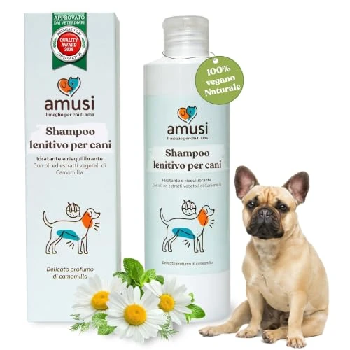 Oferta limitada: amusi Champu Perros Piel Sensible Perfumado, Made in Italy - Champú para Perros con Dermatitis y Picores, Efecto Calmante para el Cuero Cabelludo Sensible - Ideal para Todo Tipo de Dermatitis | 250 ml de 16.99 € a 16.99 € (ahorro 0.00%)