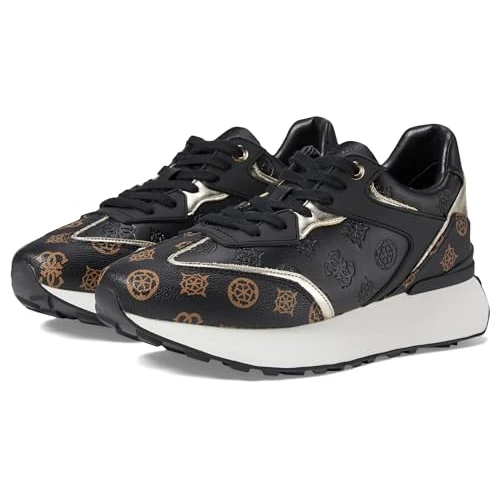 Offre limitée : Guess Femme Luchia Basket, Noir/Multicolore, 39 EU de 74.71 € à 74.71 € (0.00% de remise)