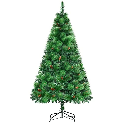Offerta a tempo: HOMCOM Albero di Natale Decorato Ignifugo 782 Rami Φ116x180 cm Verde - 40% da 67.95 € a 40.83 €