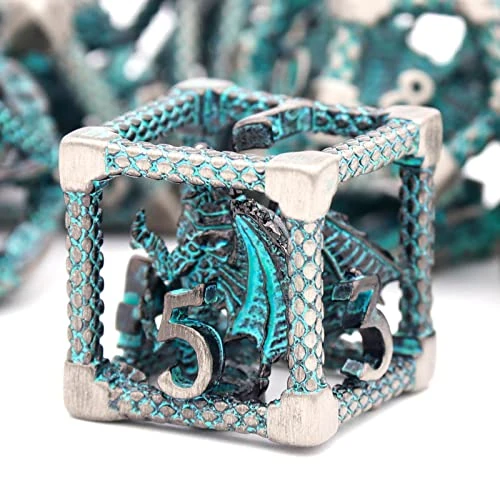 Offre limitée : Dés JDR Dés de Jeux pour Donjons et Dragons, HNCCESG Dés Jeu de Role 7 Pièces avec boîte en métal Dés de Dragon 3D en Métal Creux Polyédrique D4/D6/D8/D10 (0-9 et 00-90)/D12/D20 de 36.99 € à 36.99 € (0.00% de remise)