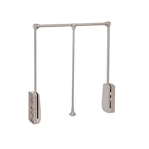Oferta limitowana: Emuca - Pantograf opuszczany wieszak do szafy, regulowana wysokość 450-600mm, Wykończenie w kolorze szarego kamienia z 253.74 zł na 253.74 zł (oszczędź 0.00%)