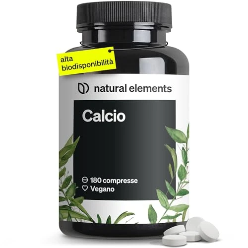 Offerta a tempo: Calcio Integratore Vegano ad Alto Dosaggio – 180 Compresse – 800mg di Carbonato di Calcio per Dose Giornaliera – senza additivi indesiderati – prodotto in Germania e testato in laboratorio - 25% da 12.99 € a 9.74 €