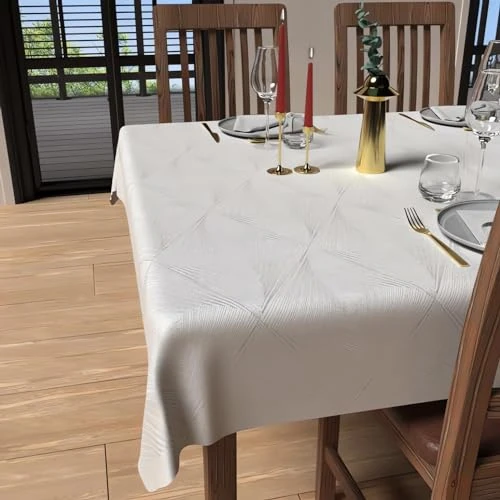 Offerta a tempo: Soleil d'ocre Luxury Tovaglia Anti Macchia, Bianco, 150 x 250 cm - 36% da 26.32 € a 16.86 €