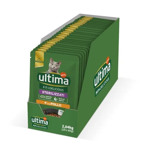 Ultima Fit & Delicious Wet Cat Food with Chicken: 24 x 85g Bags
