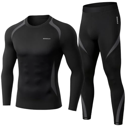 Tijdelijke aanbieding: Thermo-ondergoed voor heren ski-ondergoed winter thermo-ondergoed warm zacht ademend thermo-onderhemd thermische onderbroek voor heren blauw van 25.99 EUR naar 25.99 EUR (korting 0%)
