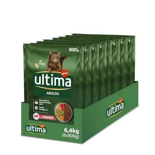 Tijdelijke aanbieding: Ultima Adult rundvlees - droogvoer voor katten - verpakking van 8 x 800 g - totaal 6,4 kg van 37.70 € naar 37.70 € (0.00% korting)