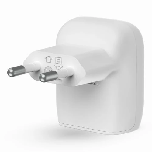 Belkin 20 W USB Type-C Power Delivery-wandlader, snellader, USB-C PD-gecertificeerd, met PPS, reisvriendelijk, compact vormgegeven, voor iPhone 16, 15, Pro, Max, Plus, iPad, Galaxy, Pixel en meer
