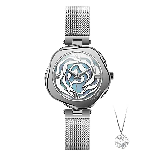 Offerta a tempo: CIGA Design Orologio Donna - R Series Rosa di Danimarca Orologi Donna da Polso 32mm al Quarzo con Collana in Regalo, Cinturino in Milanese - 0.00% da 230.00 € a 230.00 €