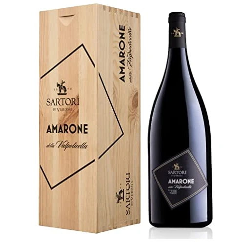 Offerta a tempo: Casa Vinicola Sartori, Amarone della Valpolicella D.O.C.G Magnum, Rosso, 2020, Veneto Confezione Regalo, 1500ml Cassa Legno - 20% da 49.90 € a 39.90 €
