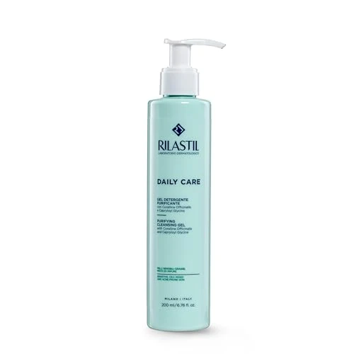 Offerta a tempo: Rilastil Gel Detergente Purificante Daily Care, Detergente Viso Pelle Mista, Grassa, Sensibile e Impura, con Corallina Officinalis e Capryloyl Glycine, Confezione da 200 ml - 39% da 15.36 € a 9.40 €