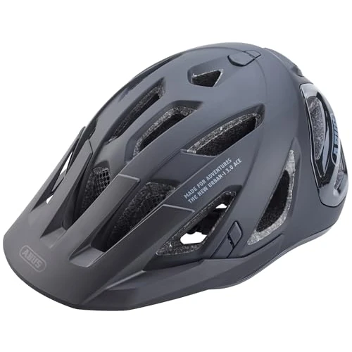 ABUS Casco urbano Urban-I 3.0 ACE - casco de ciclismo deportivo con luz LED trasera, visera prolongada y cierre magnético - para hombre y mujer