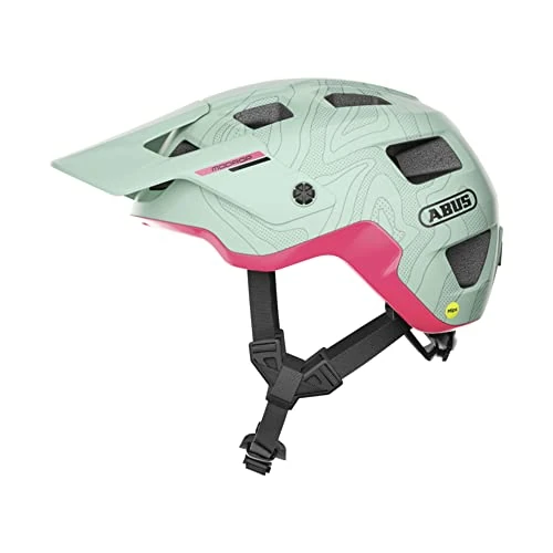 ABUS MTB-Helm MoDrop MIPS - robuster Fahrradhelm mit Aufprallschutz für Mountainbiker - individuelle Passform - Unisex - Mint, Größe L, Mint (iced mint), L (57-61 cm)