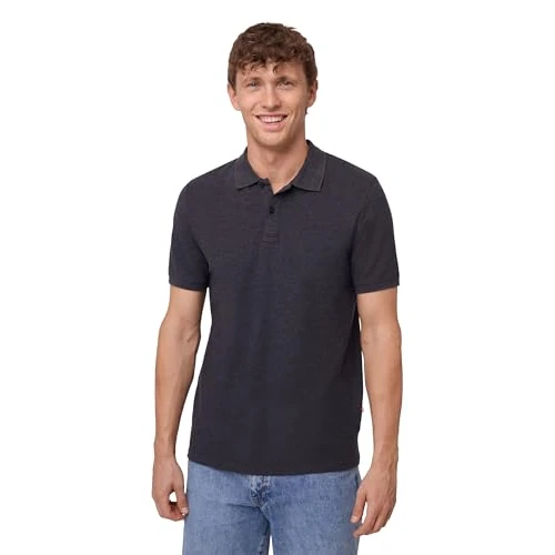 DANISH ENDURANCE Polo Shirts for Men Adult, Organic Cotton Polo Shirt, Short Sleeve, 1 or 2 Pack, Dark Grey Melange, XXL