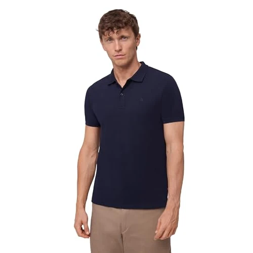 DANISH ENDURANCE Maglietta Polo Uomo Manica Corta in Cotone Biologico Premium, 1 o 2 Paia, Blu Scuro, M