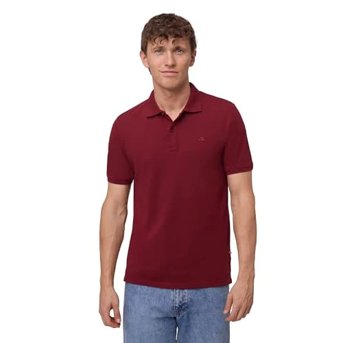 DANISH ENDURANCE Koszulki Polo dla Mężczyzn, Polówka z Bawełny Organicznej na Lato, Miękka, 1-Pak, Czerwony, M