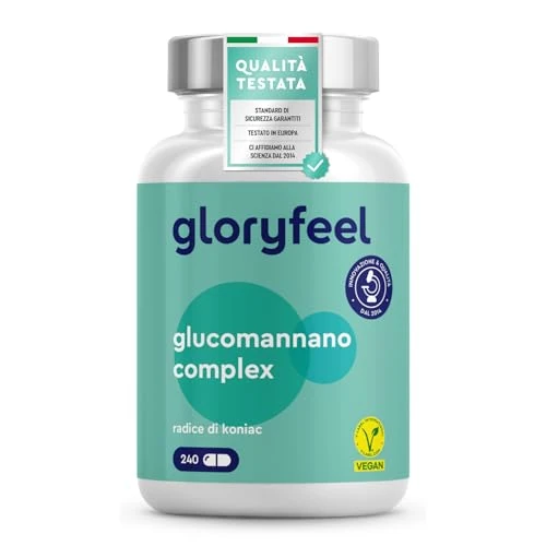 Oferta limitada: Glucomanano 4000 mg por dosis - 240 Cápsulas - Raíz de konjac para adelgazar* - Efecto saciante - Con Vitamina B3 y Cromo - Vegano, sin aditivos, probado en laboratorio, fabricado en Alemania de 19.99 € a 14.99 € (ahorro 25%)